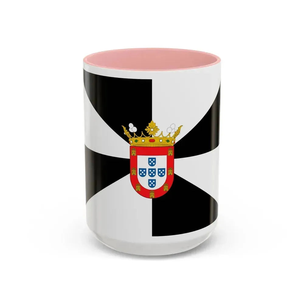 Flag of Ceuta Spain - Accent Coffee Mug 15oz Pink - Go Mug Yourself