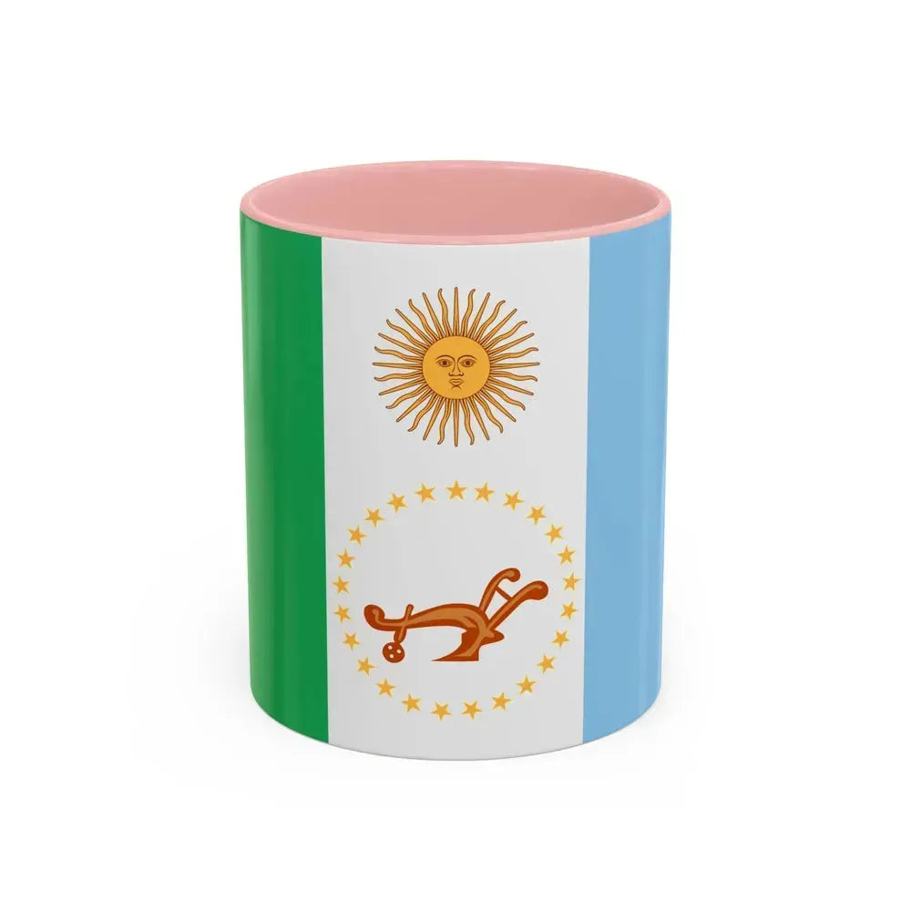 Flag of Chaco Province Argentina - Accent Coffee Mug 11oz Pink - Go Mug Yourself
