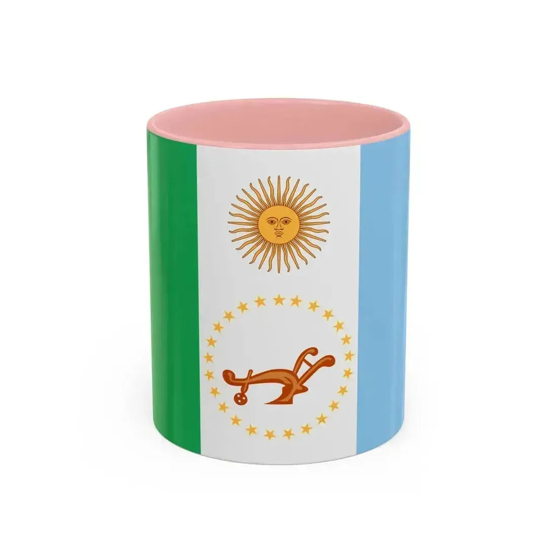 Flag of Chaco Province Argentina - Accent Coffee Mug 11oz Pink - Go Mug Yourself