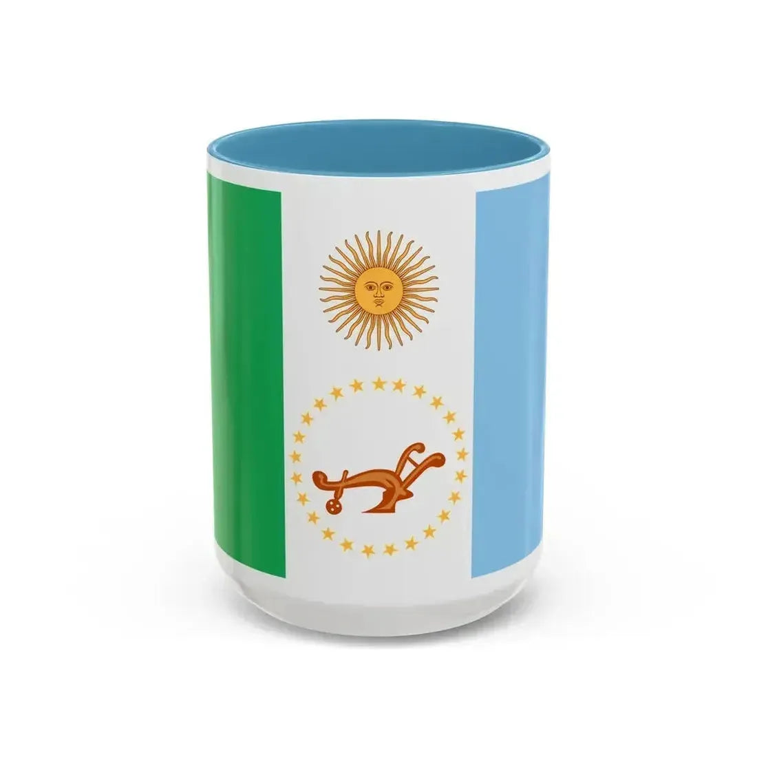 Flag of Chaco Province Argentina - Accent Coffee Mug 15oz Light Blue - Go Mug Yourself
