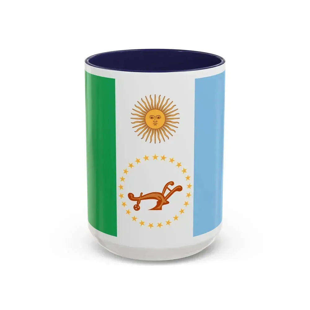 Flag of Chaco Province Argentina - Accent Coffee Mug 15oz Navy - Go Mug Yourself