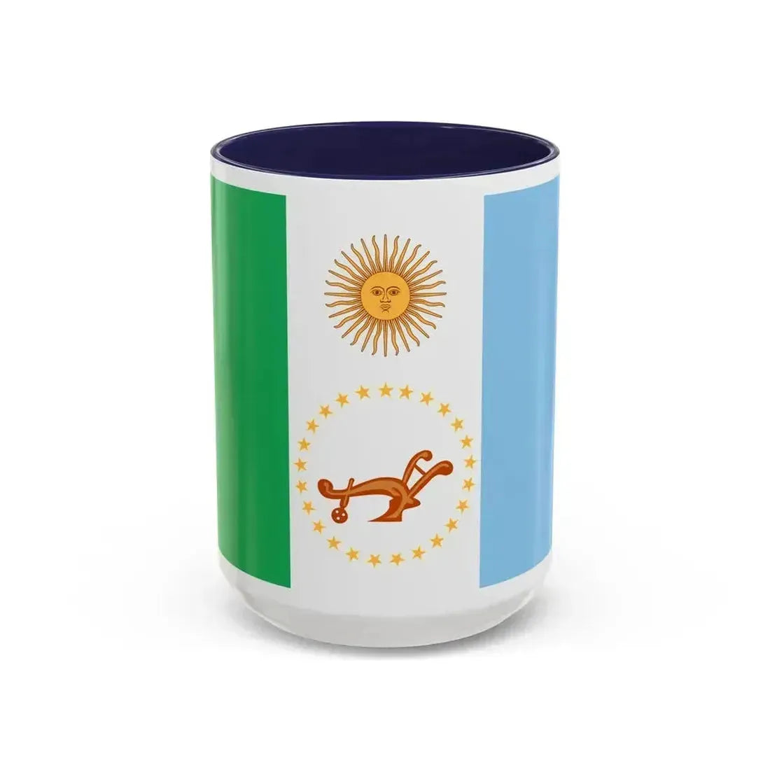 Flag of Chaco Province Argentina - Accent Coffee Mug 15oz Navy - Go Mug Yourself