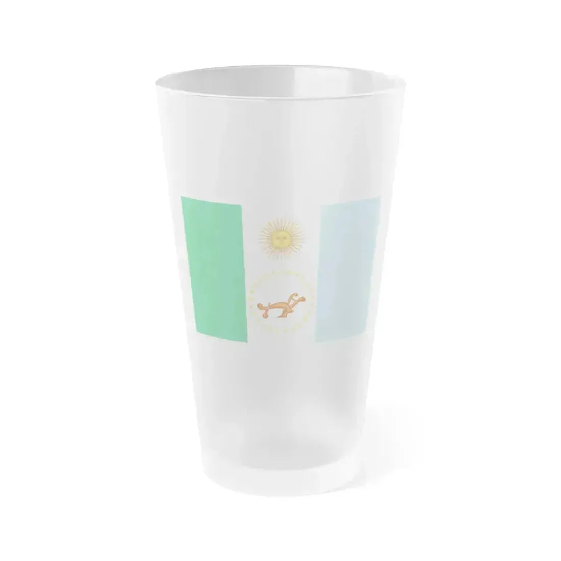 Flag of Chaco Province Argentina - Frosted Pint Glass 16oz 16oz Frosted - Go Mug Yourself