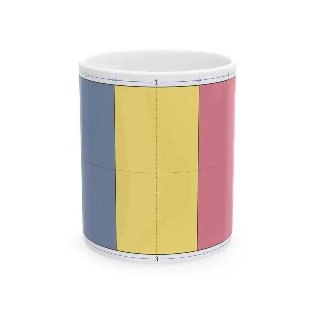 Flag of Chad construction sheet (Chad) White Coffee Mug 11oz - Go Mug Yourself