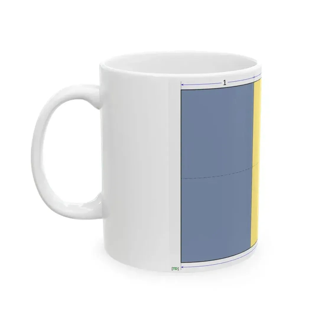 Flag of Chad construction sheet (Chad) White Coffee Mug - Go Mug Yourself