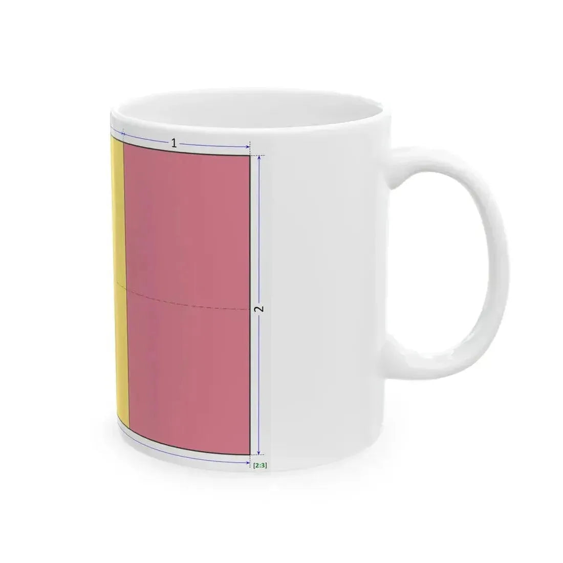 Flag of Chad construction sheet (Chad) White Coffee Mug - Go Mug Yourself