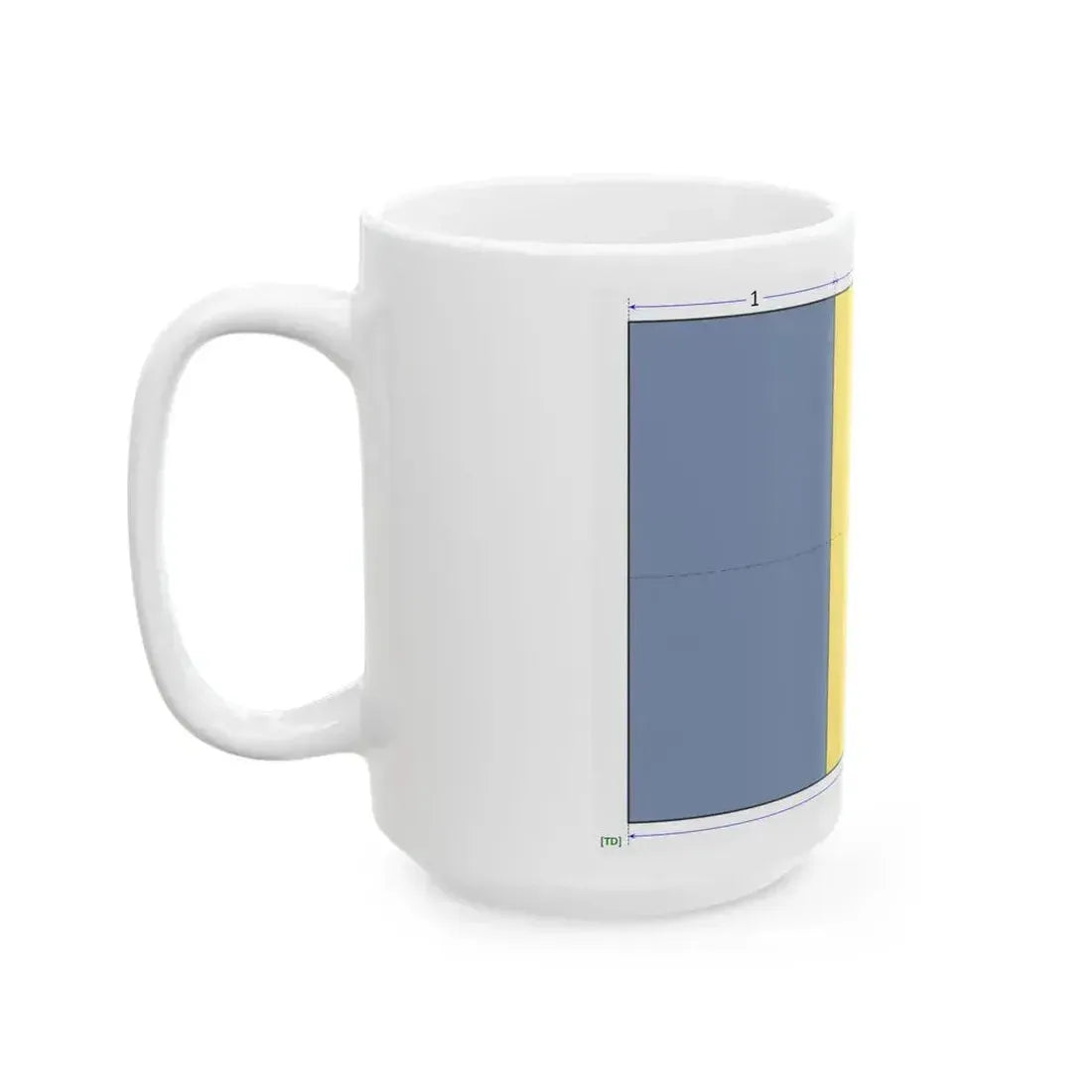 Flag of Chad construction sheet (Chad) White Coffee Mug - Go Mug Yourself