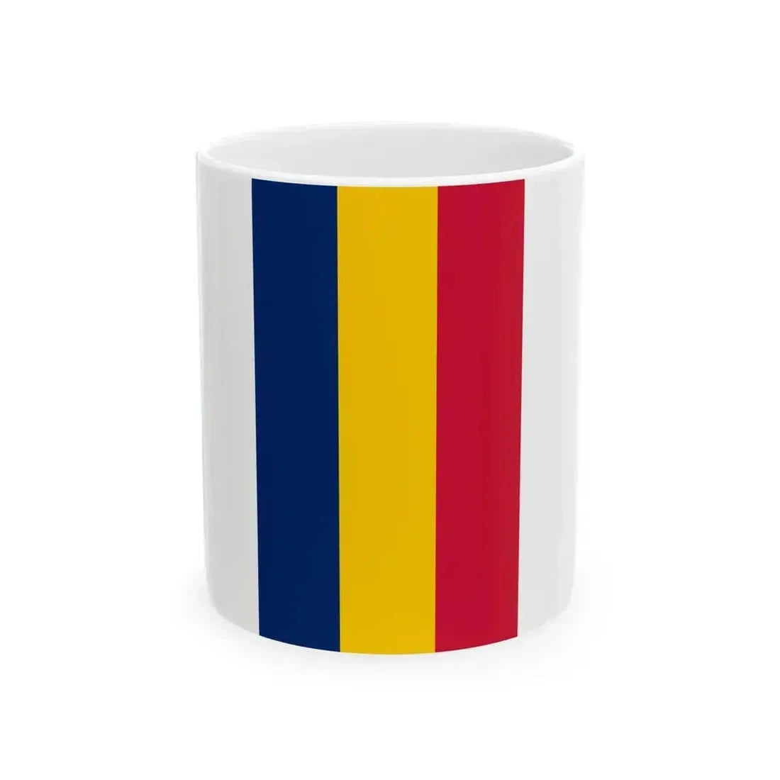 Flag of Chad vertical (Chad) White Coffee Mug 11oz - Go Mug Yourself