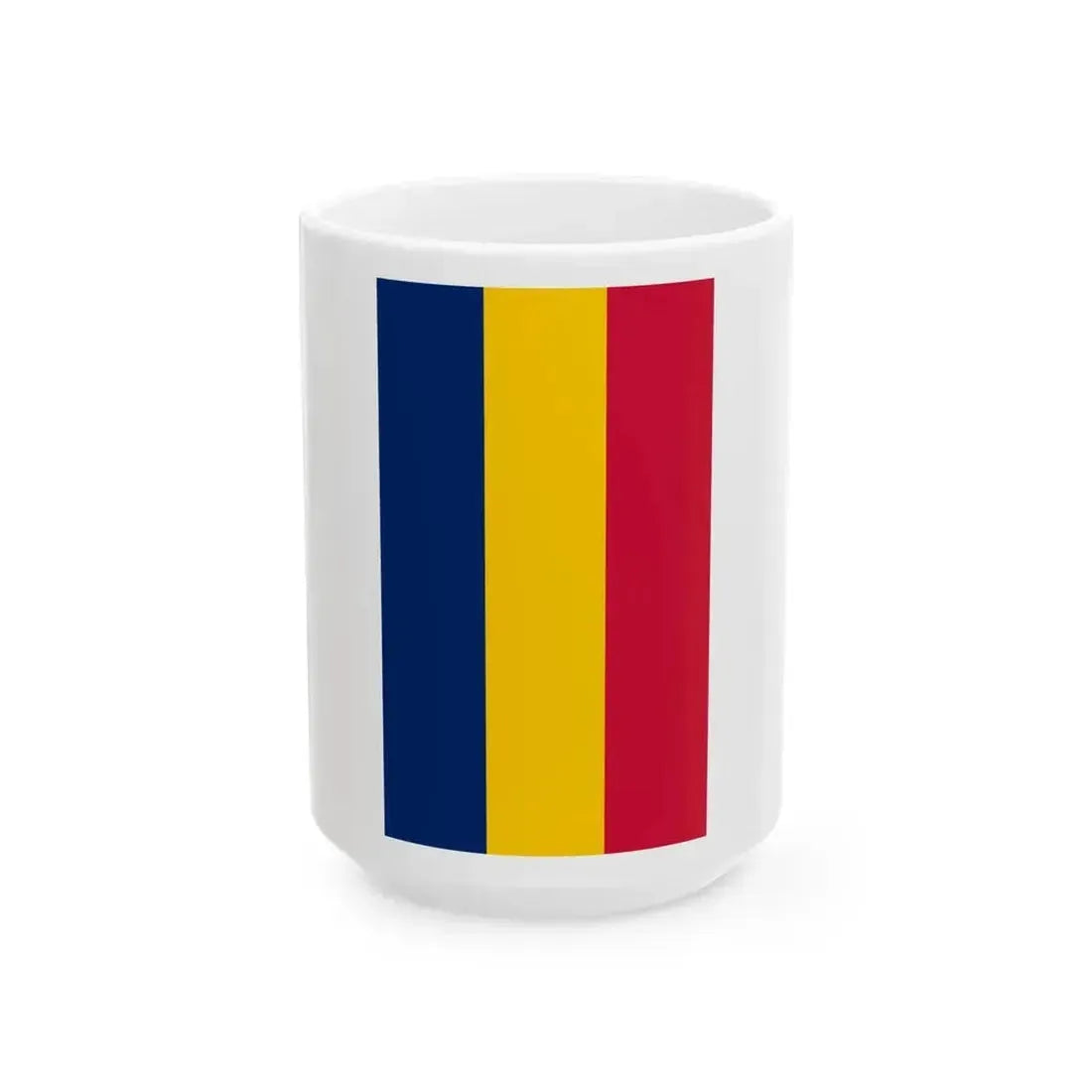 Flag of Chad vertical (Chad) White Coffee Mug 15oz - Go Mug Yourself