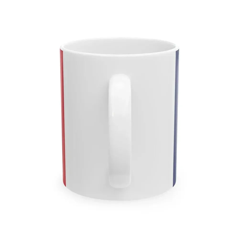 Flag of Chad with coat of arms (Chad) White Coffee Mug - Go Mug Yourself