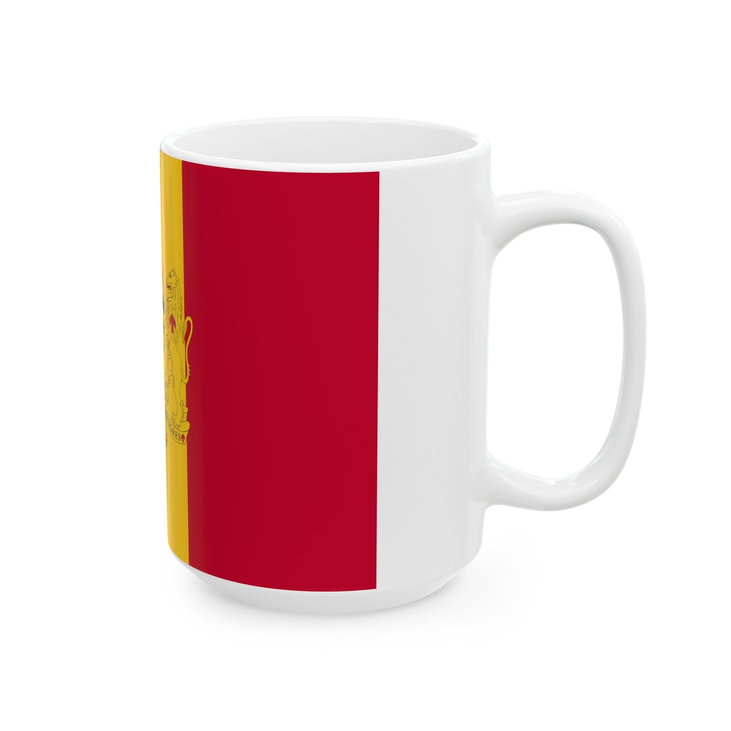 Flag of Chad with coat of arms (Chad) White Coffee Mug-Go Mug Yourself
