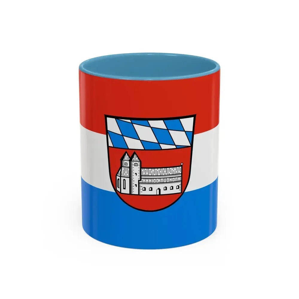 Flag of Cham Germany - Accent Coffee Mug 11oz Light Blue - Go Mug Yourself