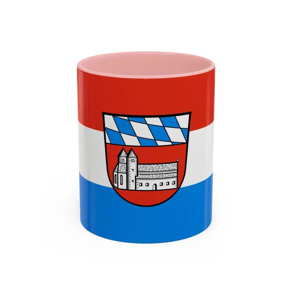 Flag of Cham Germany - Accent Coffee Mug 11oz Pink - Go Mug Yourself