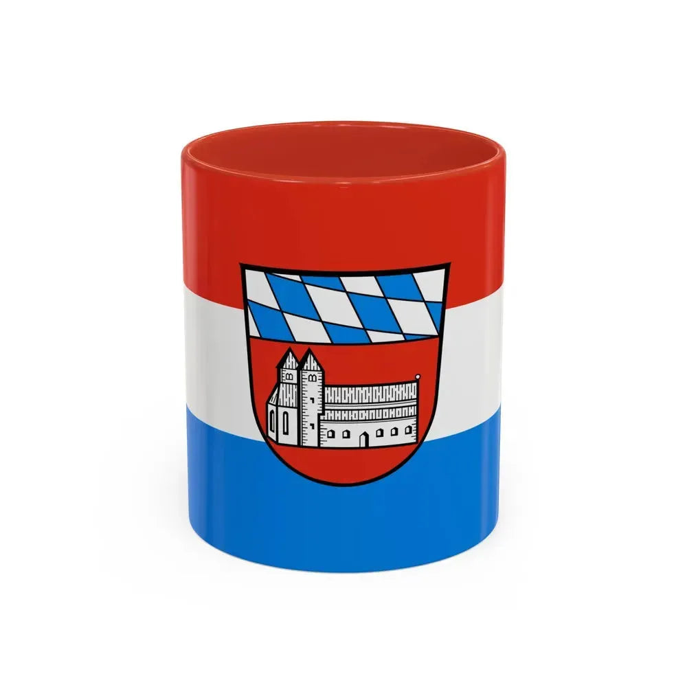 Flag of Cham Germany - Accent Coffee Mug 11oz Red - Go Mug Yourself