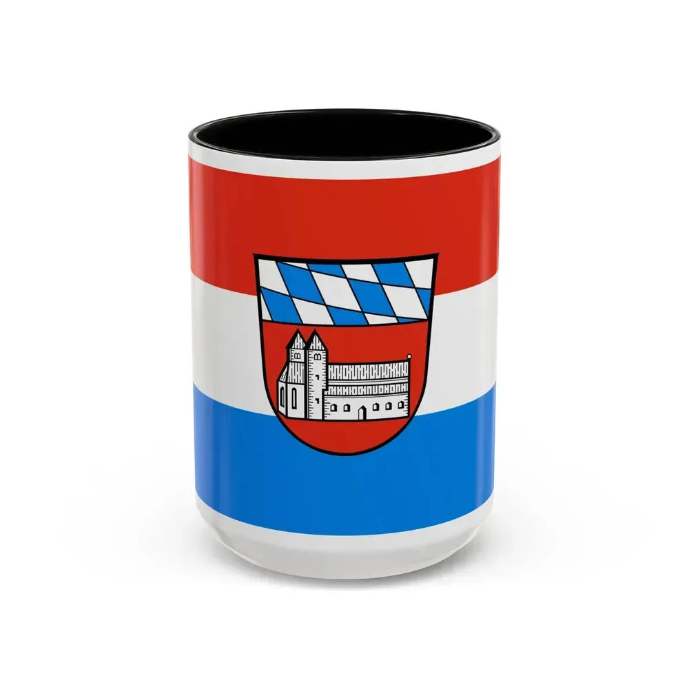 Flag of Cham Germany - Accent Coffee Mug 15oz Black - Go Mug Yourself