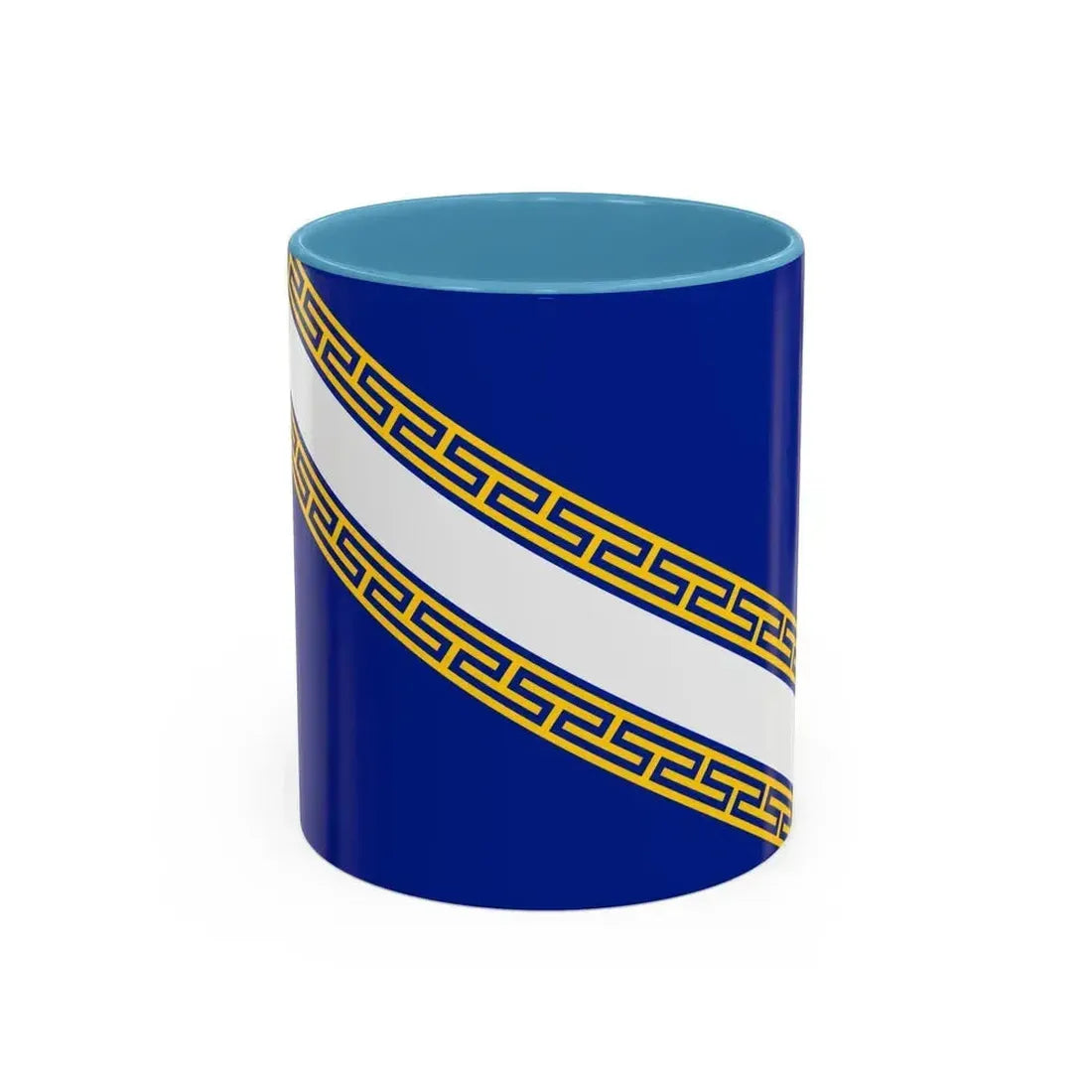 Flag of Champagne Ardenne France - Accent Coffee Mug 11oz Light Blue - Go Mug Yourself
