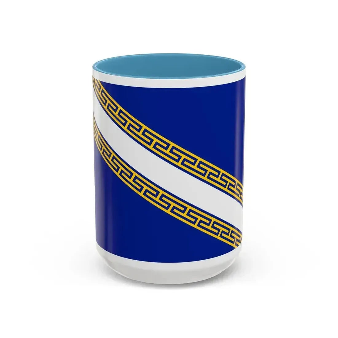 Flag of Champagne Ardenne France - Accent Coffee Mug 15oz Light Blue - Go Mug Yourself