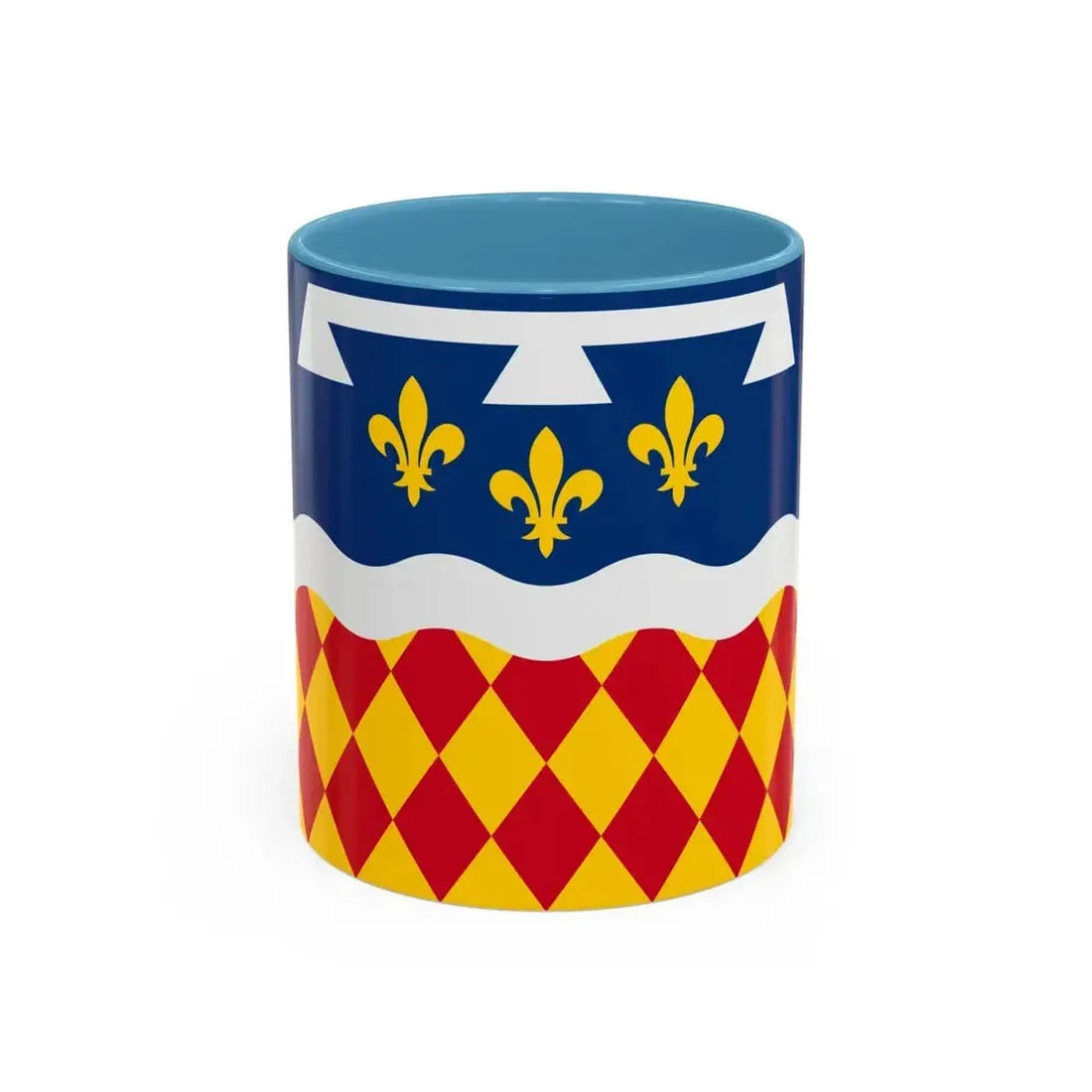 Flag of Charente France 2 - Accent Coffee Mug 11oz Light Blue - Go Mug Yourself
