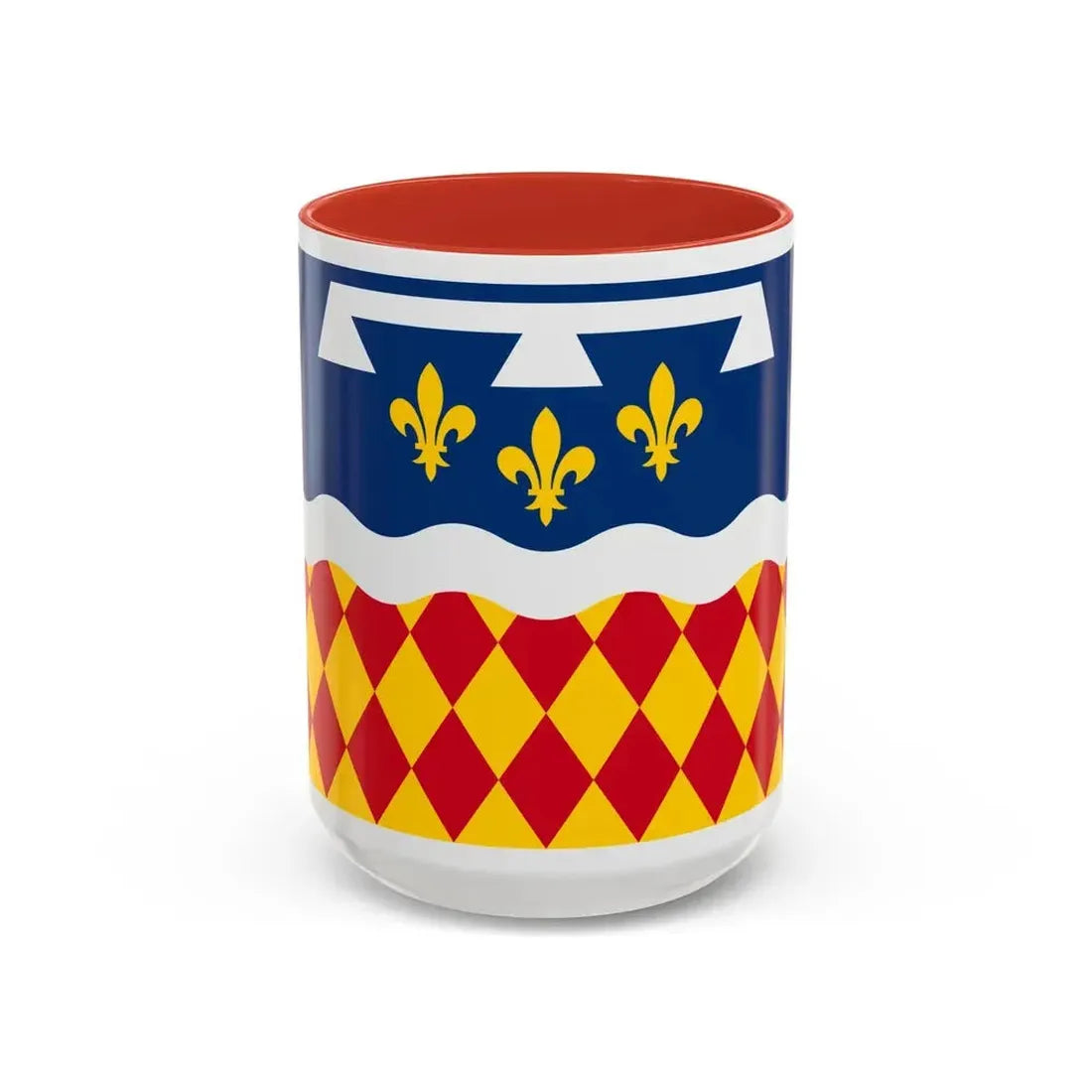 Flag of Charente France 2 - Accent Coffee Mug 15oz Red - Go Mug Yourself