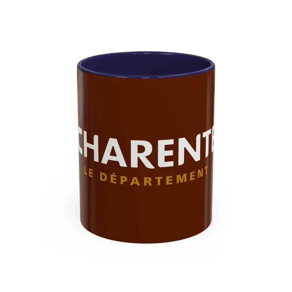 Flag of Charente France - Accent Coffee Mug 11oz Navy - Go Mug Yourself