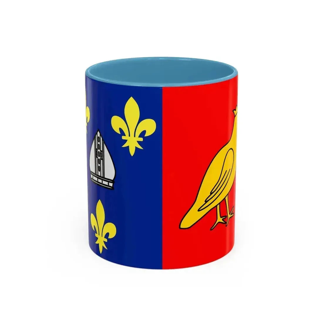 Flag of Charente Maritime France 2 - Accent Coffee Mug 11oz Light Blue - Go Mug Yourself
