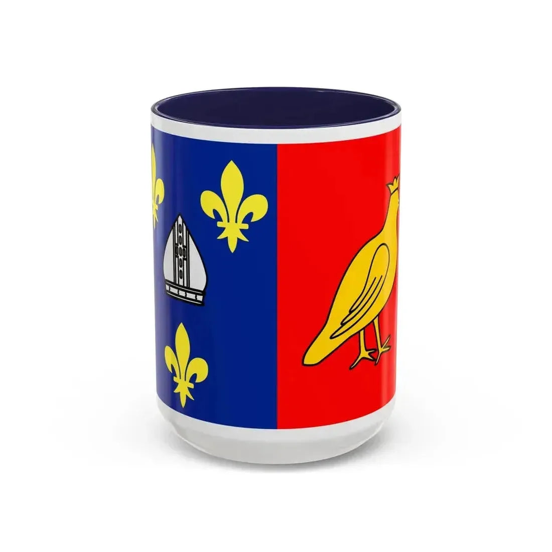 Flag of Charente Maritime France 2 - Accent Coffee Mug 15oz Navy - Go Mug Yourself