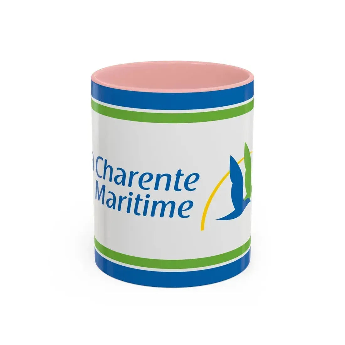 Flag of Charente Maritime France - Accent Coffee Mug 11oz Pink - Go Mug Yourself