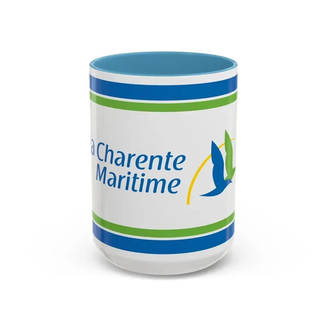 Flag of Charente Maritime France - Accent Coffee Mug 15oz Light Blue - Go Mug Yourself