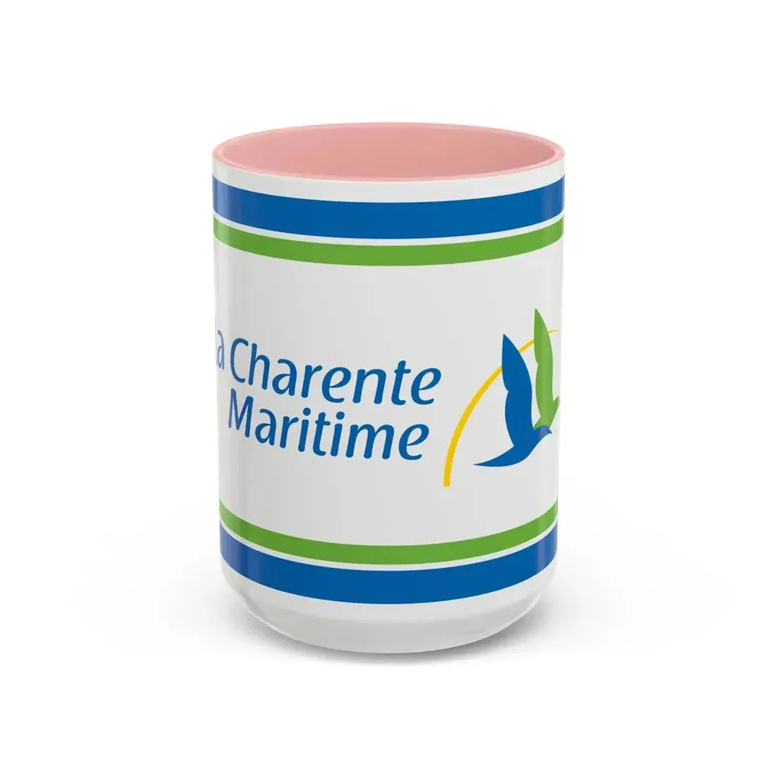 Flag of Charente Maritime France - Accent Coffee Mug 15oz Pink - Go Mug Yourself