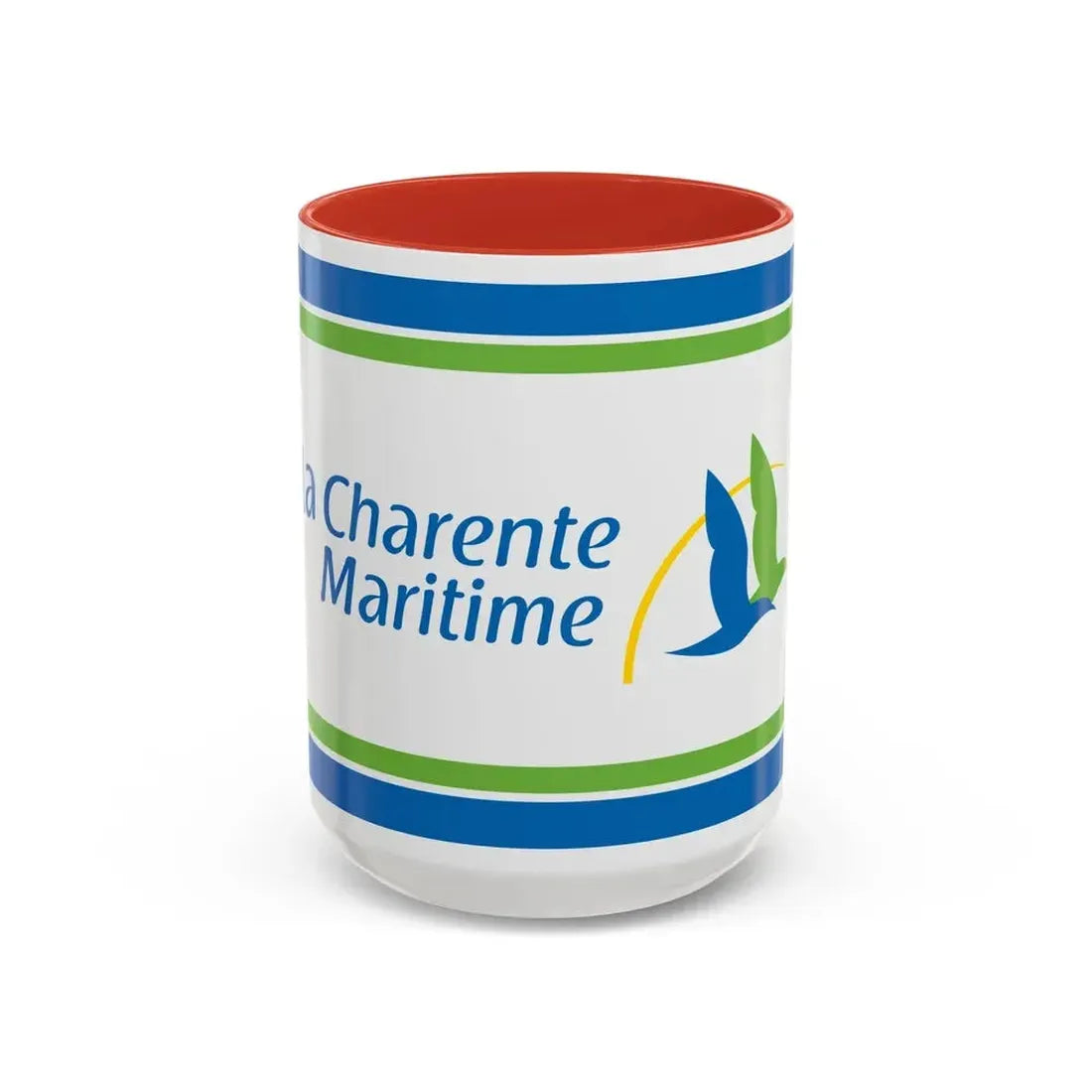 Flag of Charente Maritime France - Accent Coffee Mug 15oz Red - Go Mug Yourself