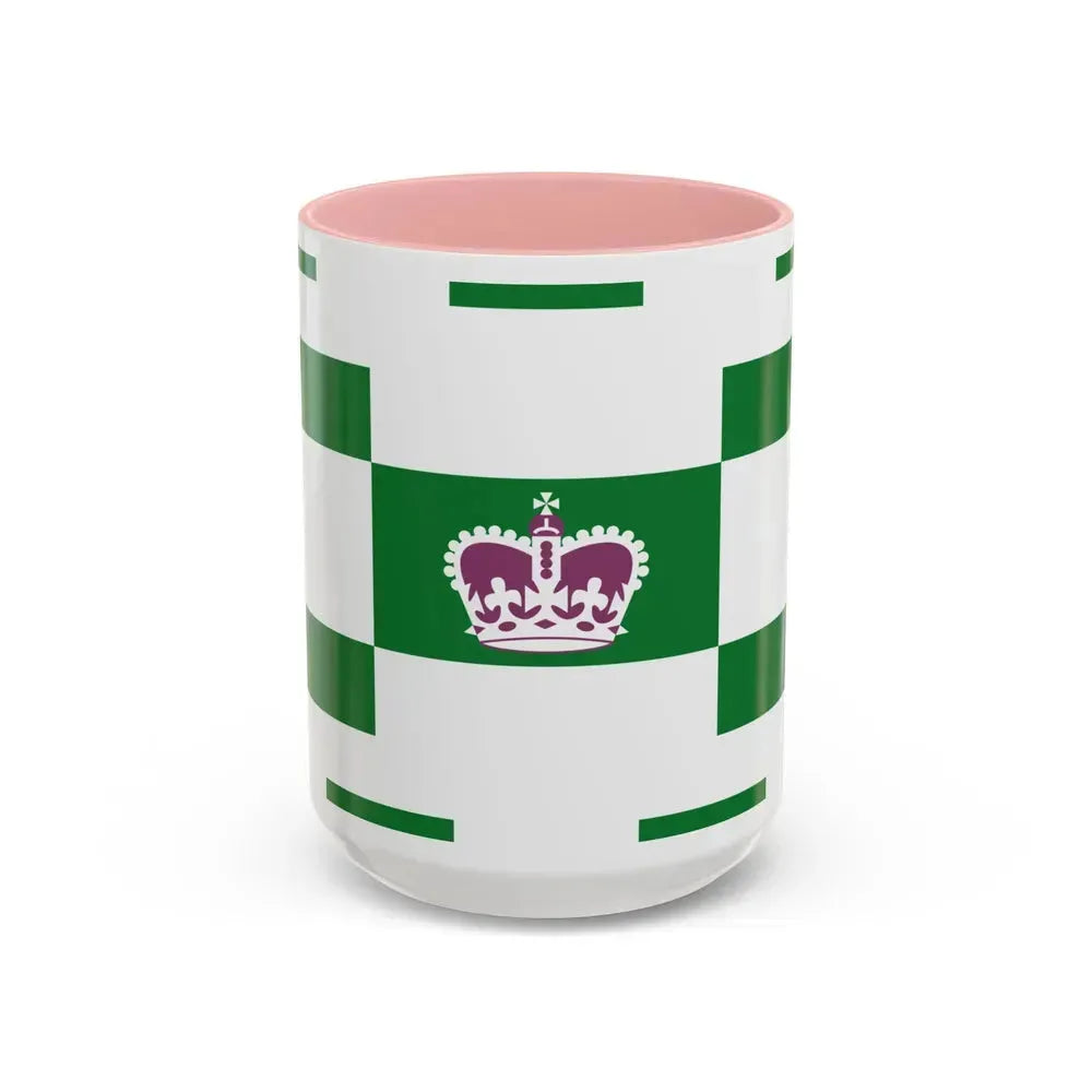 Flag of Charlottetown Canada - Accent Coffee Mug 15oz Pink - Go Mug Yourself
