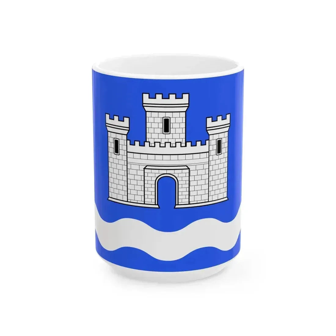 Flag of Chateauneuf-du-Faou (France) White Coffee Mug 15oz - Go Mug Yourself