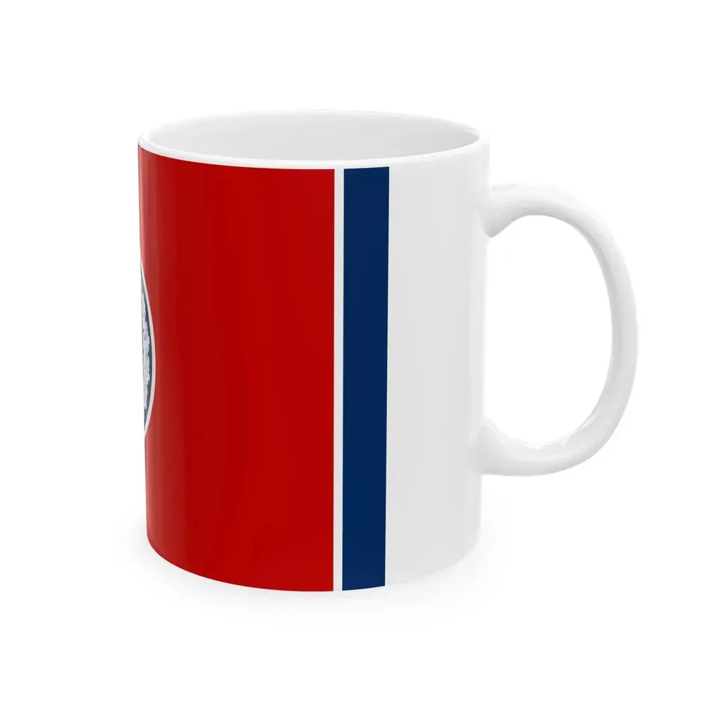 Flag of Chattanooga Tennessee 1923-2012 (United States) White Coffee Mug - Go Mug Yourself