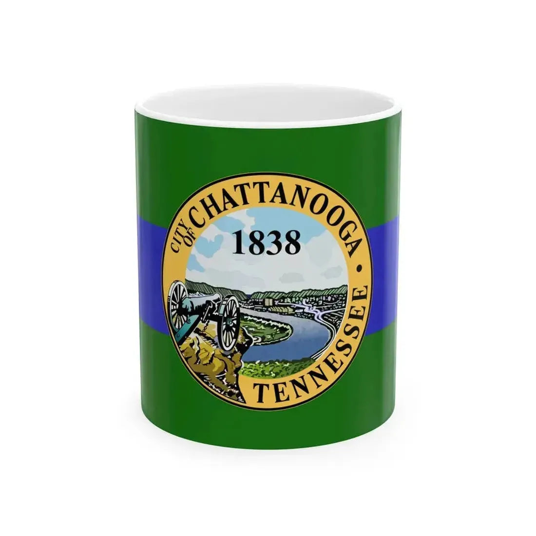 Flag of Chattanooga Tennessee (United States) White Coffee Mug 11oz - Go Mug Yourself