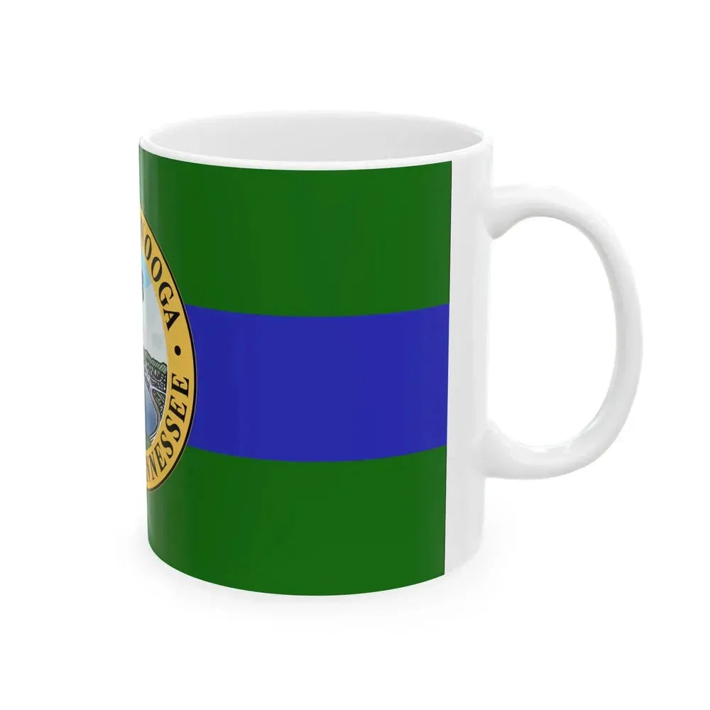 Flag of Chattanooga Tennessee (United States) White Coffee Mug - Go Mug Yourself