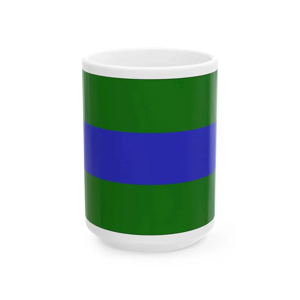 Flag of Chattanooga Tennessee without seal (United States) White Coffee Mug 15oz - Go Mug Yourself