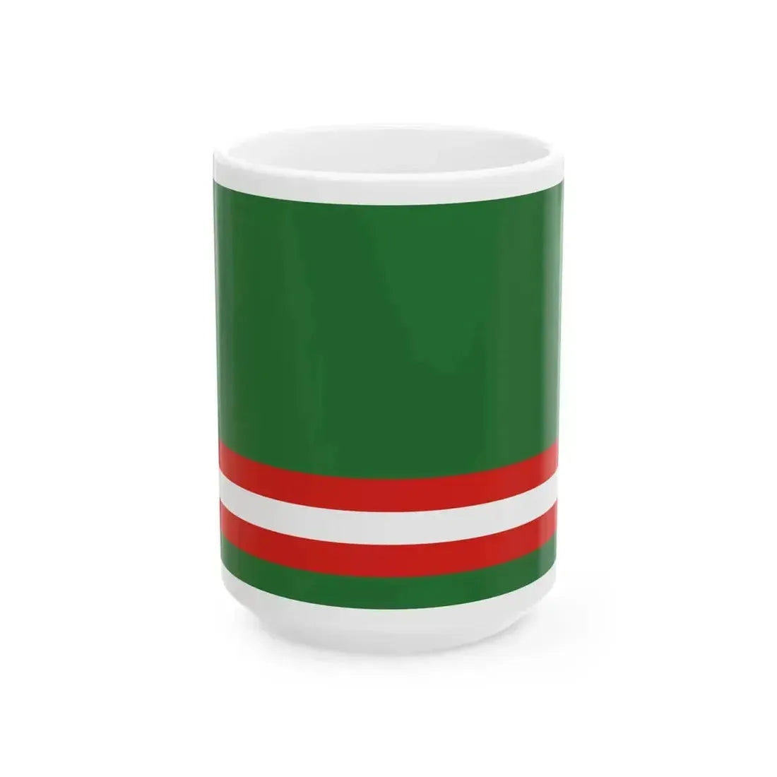 Flag of Chechen Republic before 2004 (Russia) White Coffee Mug 15oz - Go Mug Yourself