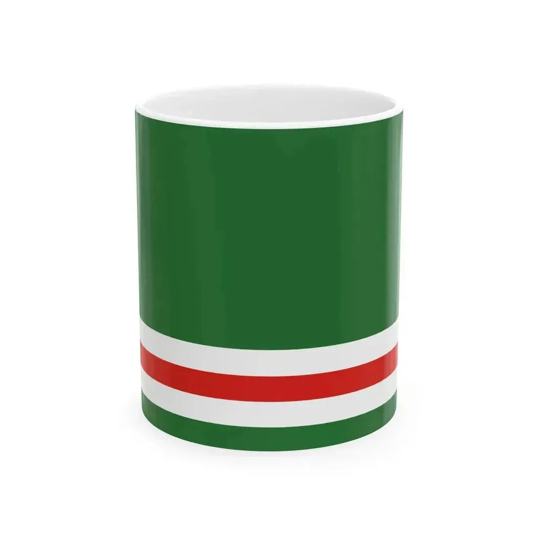 Flag of Chechen Republic of Ichkeria (Russia) White Coffee Mug 11oz - Go Mug Yourself