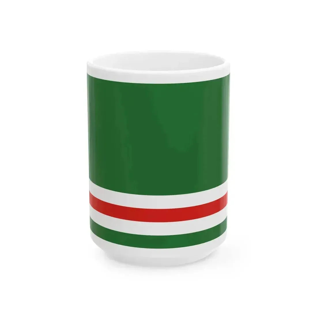 Flag of Chechen Republic of Ichkeria (Russia) White Coffee Mug 15oz - Go Mug Yourself