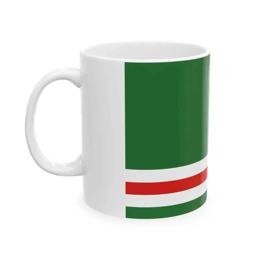 Flag of Chechen Republic of Ichkeria (Russia) White Coffee Mug - Go Mug Yourself
