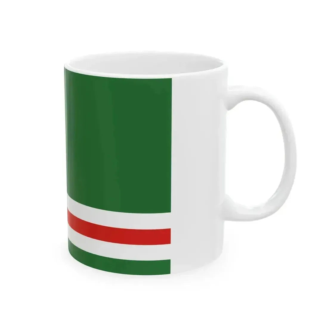 Flag of Chechen Republic of Ichkeria (Russia) White Coffee Mug - Go Mug Yourself