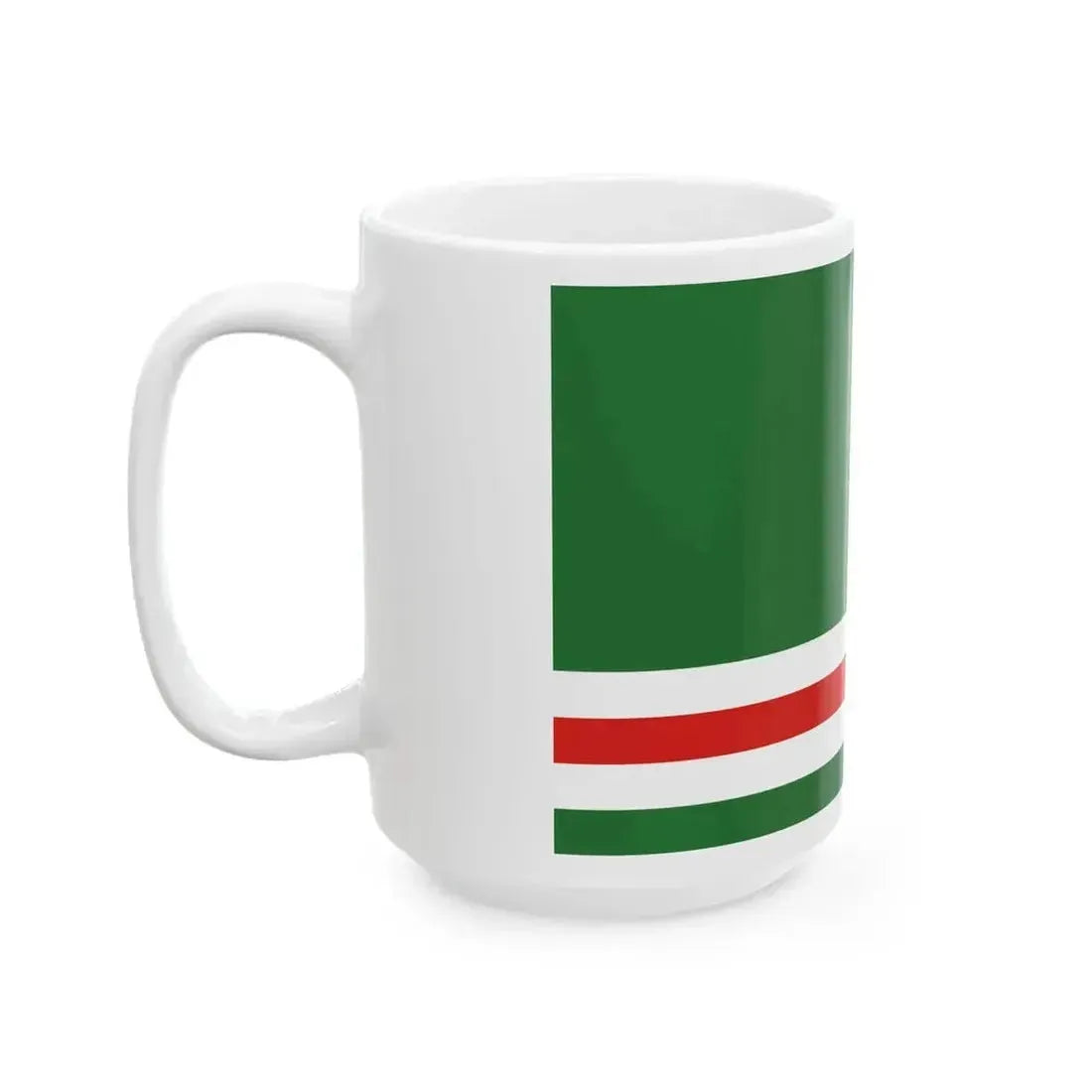 Flag of Chechen Republic of Ichkeria (Russia) White Coffee Mug - Go Mug Yourself