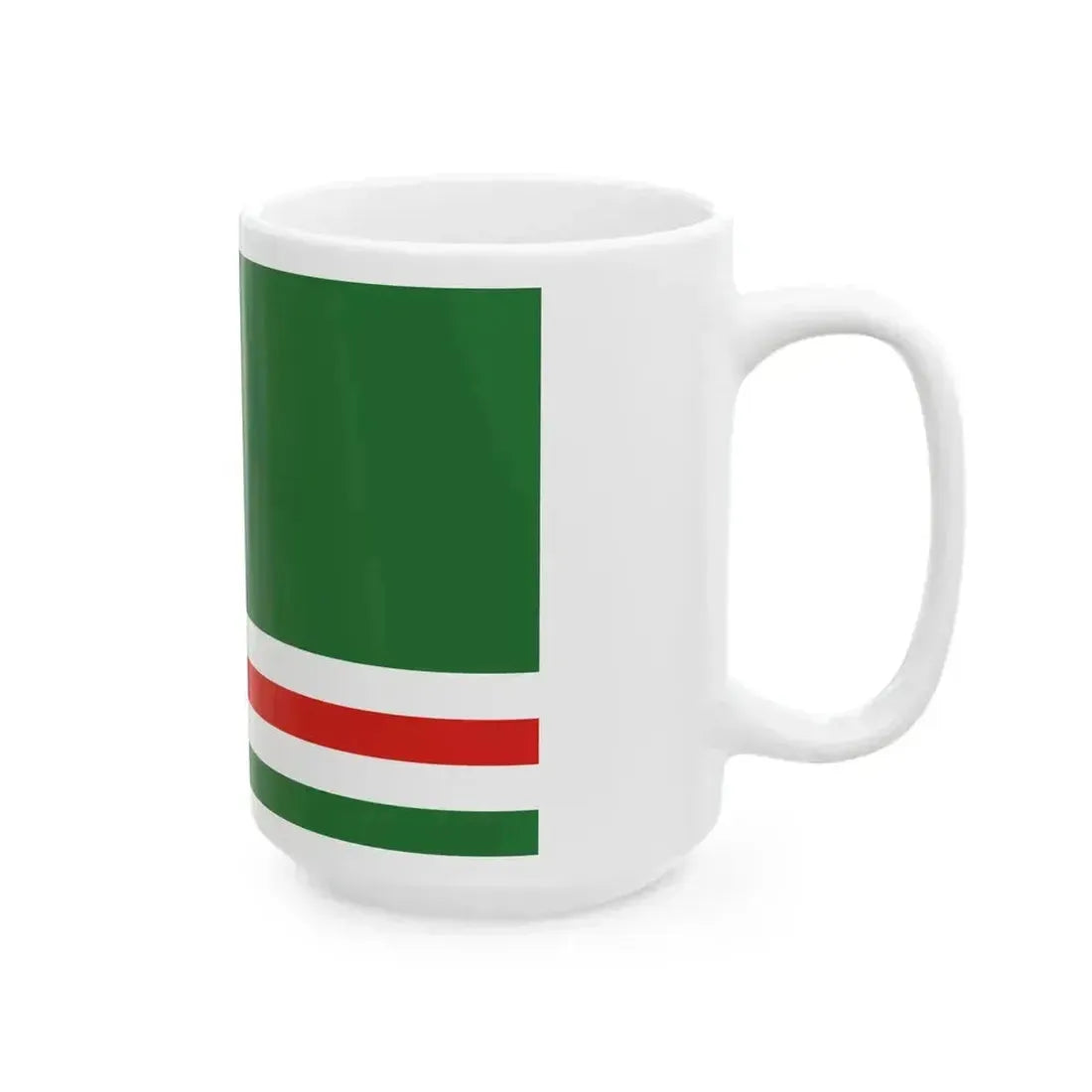 Flag of Chechen Republic of Ichkeria (Russia) White Coffee Mug - Go Mug Yourself