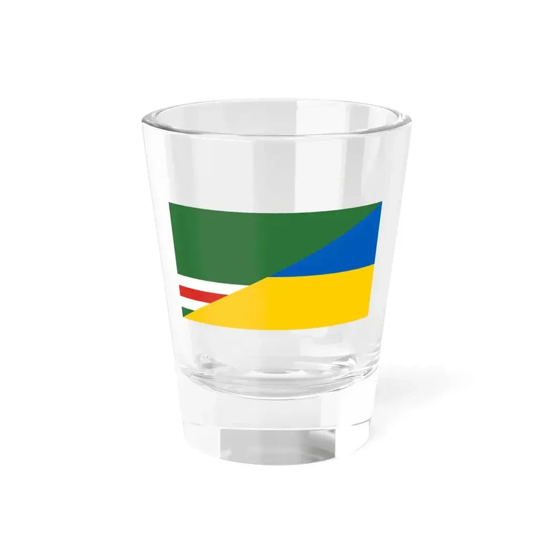 Flag of Chechnya and Ukraine Old (Ukraine) Shot Glass 1.5oz 1.5oz - Go Mug Yourself