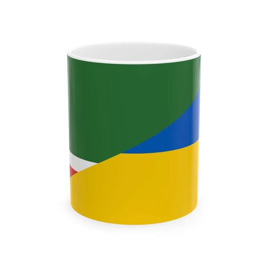Flag of Chechnya and Ukraine Old (Ukraine) White Coffee Mug 11oz - Go Mug Yourself
