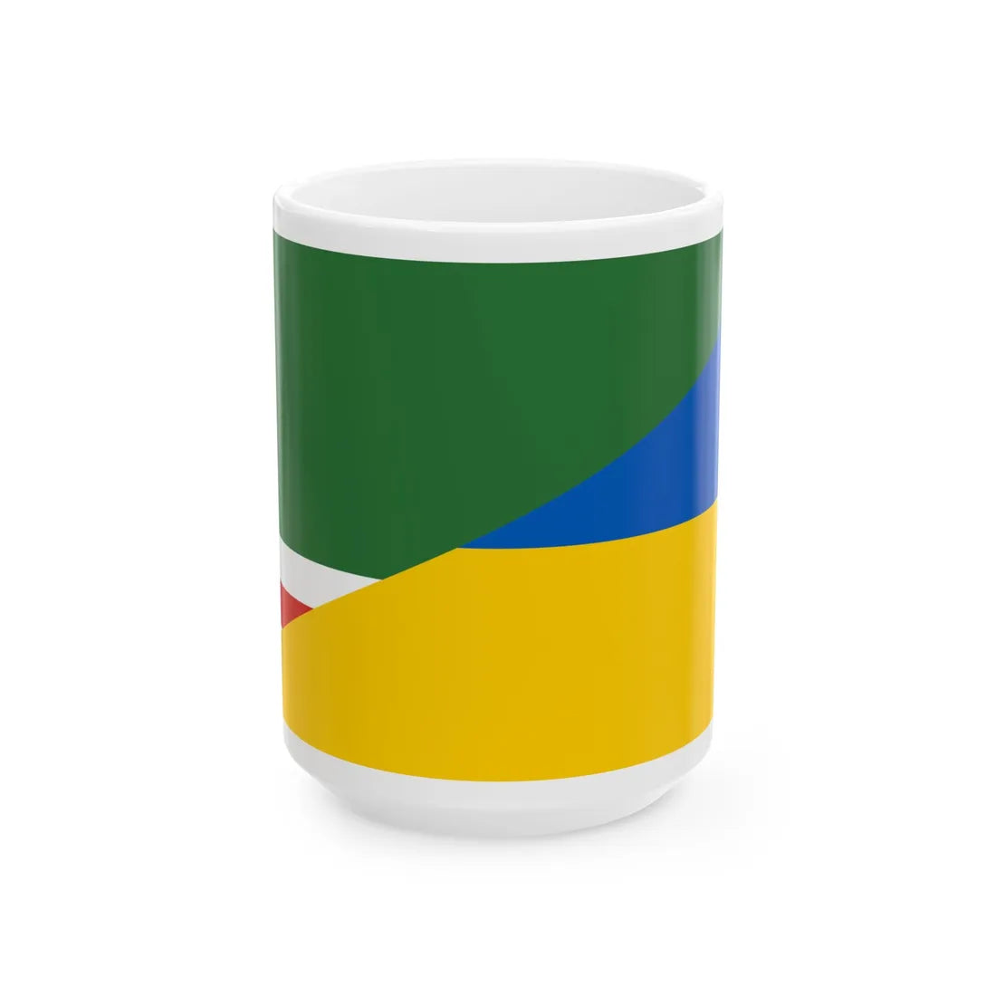 Flag of Chechnya and Ukraine Old (Ukraine) White Coffee Mug 15oz - Go Mug Yourself