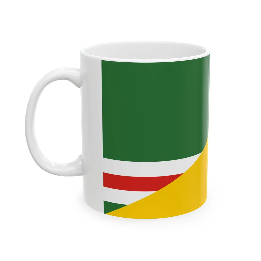 Flag of Chechnya and Ukraine Old (Ukraine) White Coffee Mug - Go Mug Yourself