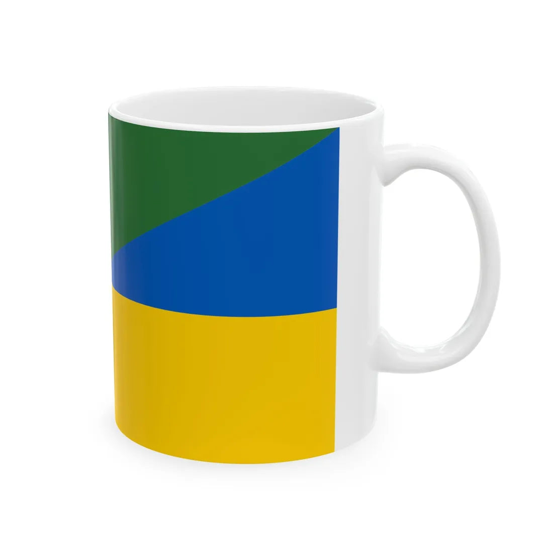 Flag of Chechnya and Ukraine Old (Ukraine) White Coffee Mug - Go Mug Yourself