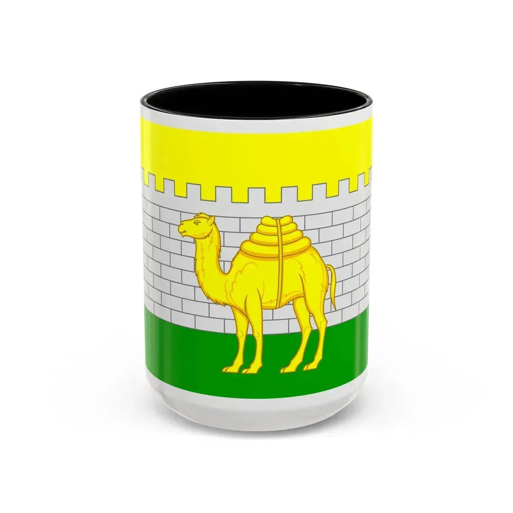 Flag of Chelyabinsk Russia - Accent Coffee Mug 15oz Black - Go Mug Yourself