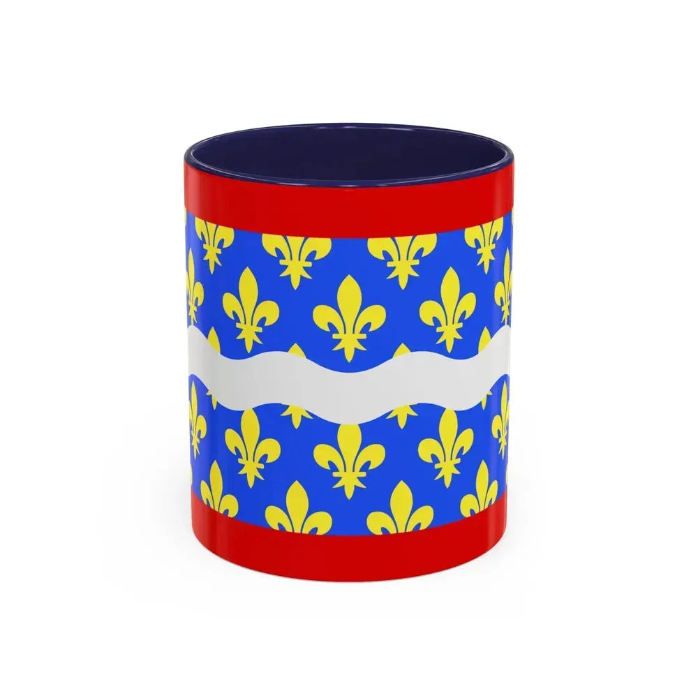 Flag of Cher France - Accent Coffee Mug 11oz Navy - Go Mug Yourself